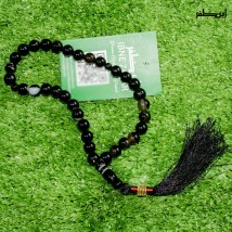 33 Beads Black Aqeeq 8mm Prayer Beads | Tasbeeh Misbaha Counter