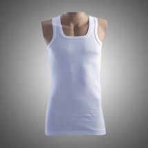 Sleeve less Men's Cotton vest medium size in white color