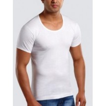 Mens cotton vest with sleeves medium size in white color