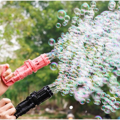 8-Hole Bubble Gun Machine - Massive Bubble Gattler Toy gun With Bubble liquid for Kids