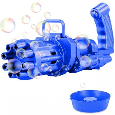 8-Hole Bubble Gun Machine - Massive Bubble Gattler Toy gun With Bubble liquid for Kids