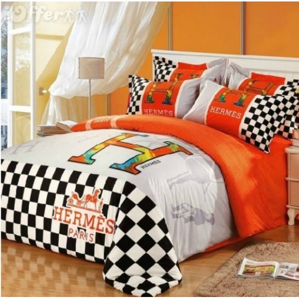 photo Hermes Bed Sheets hermes paris branded quilt cover set 4 peices