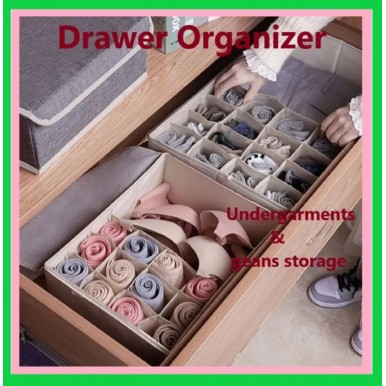 Wardrobe Organizer , Drawer Divider , 17 Grid Underwear & Socks