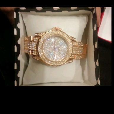 Crystal rose gold watch for Her High quality Imported Watch