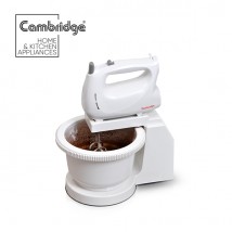 Cambridge Hand Mixer- Beater with bowl - HM104 - White