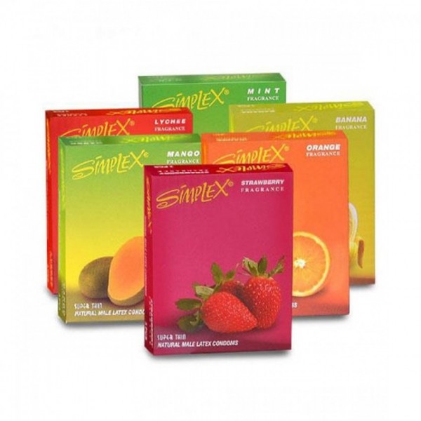 Simplex 3 In 1 Flavoured Condoms -15 Condoms