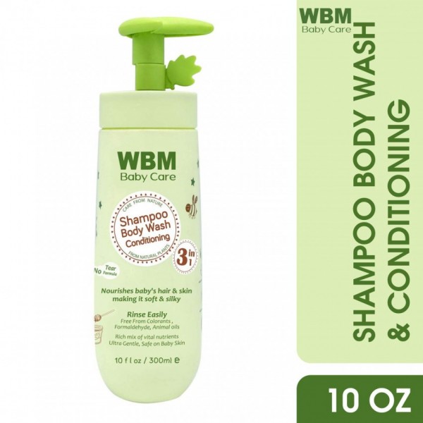 WBM Baby Care 3 in 1 Shampoo Conditioner And Body Wash - 300 ML