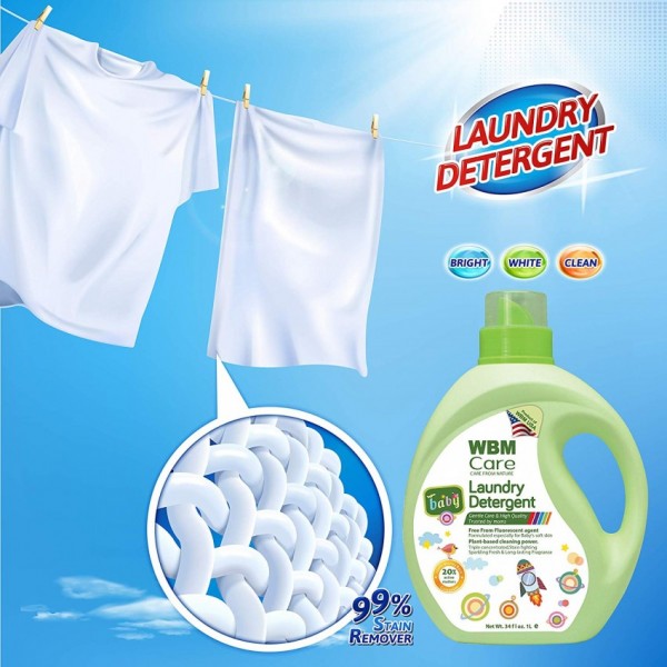 Buy WBM Care Baby Laundry Detergent with Long Lasting Fragrance 1