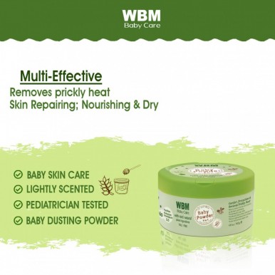 WBM Baby Care 100 percent Natural Talc-free 3 in 1 Baby Powder