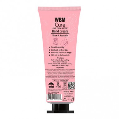 WBM Care Extra Moisturizing Rose and Avocado Hand Cream-50 g