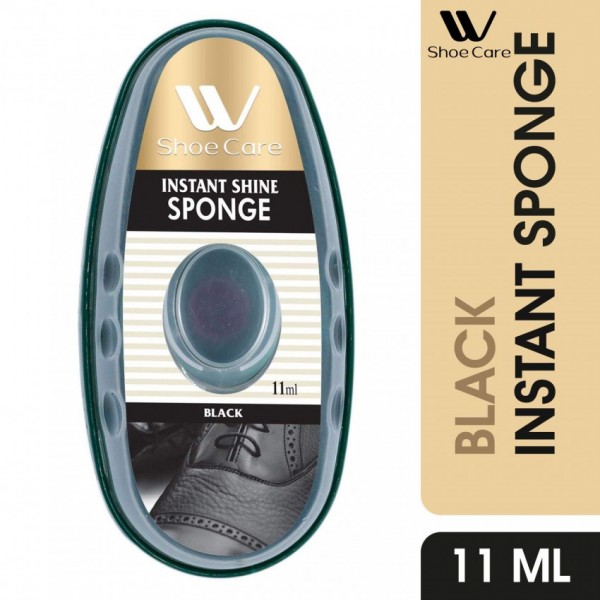 W-Shoe Care Instant Black Shine Sponge-11ml