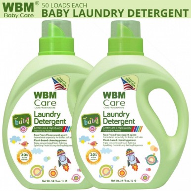 WBM Baby Care Liquid Laundry detergent Gentle Care and High Quality-1Kg Each Pack of 2