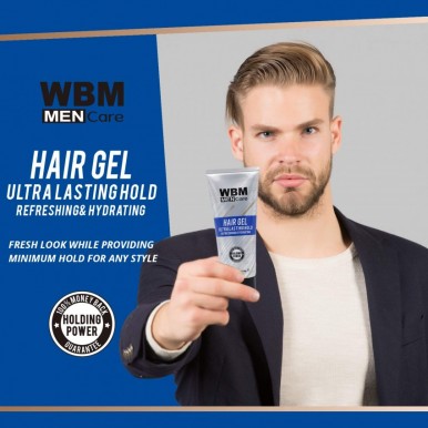 WBM Men Care Hair Gel - Strong Hold Refreshing and Hydrating - 150 G