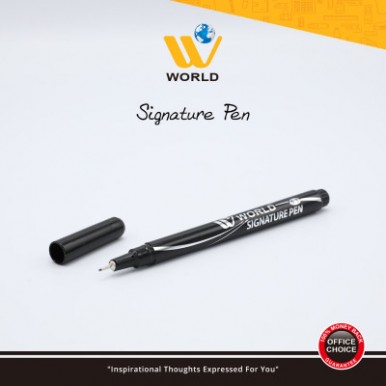 W World Retractable Signature Pen