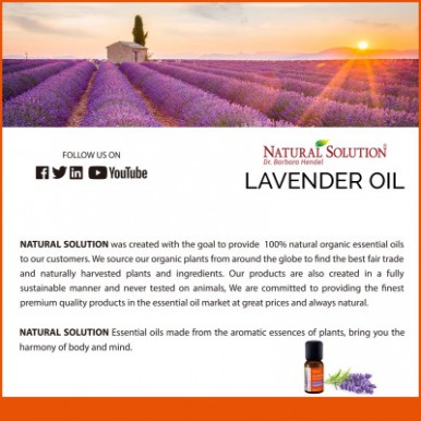 Natural Solution Organic Essential Oil Lavender -10 ml