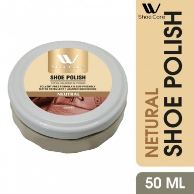W-Shoe Care Neutral shoe Polish shine Nourish and protects-50ml