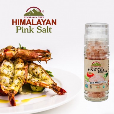 Himalayan Pink Salt Refillable Coarse Small Grinder-100g