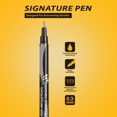 W World Retractable Signature Pen