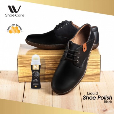W-Shoe Care instant Shine Liquid Black Shoes Polish Eco friendly product - 75ml