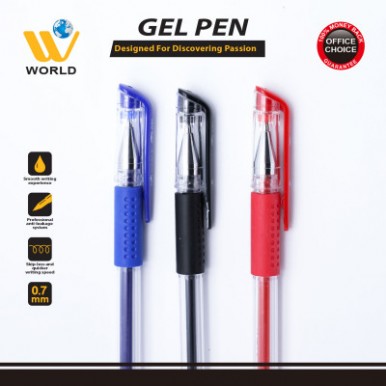 W -World Smooth writing Gel Pen - Pack of 10 Pens