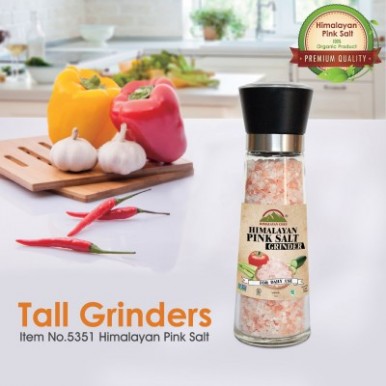 Himalayan Chef Natural pink salt Tall Grinder -368G