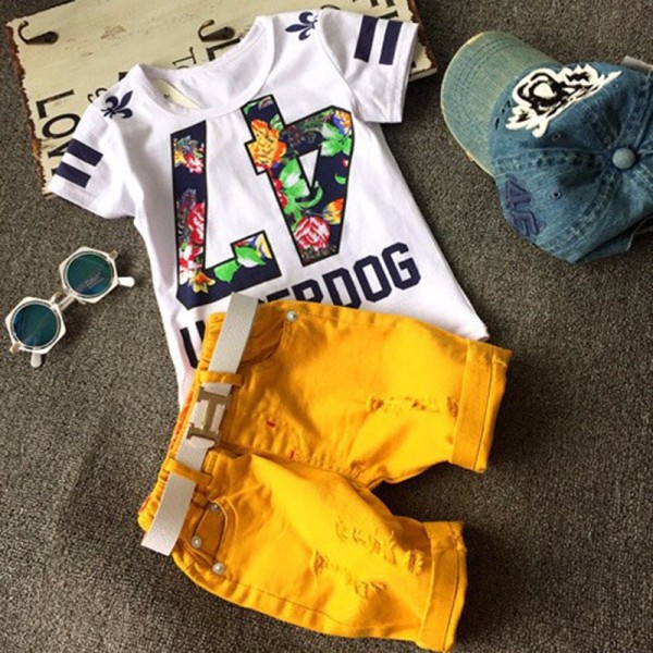 Tshirt and Shorts boys dress available in different sizes