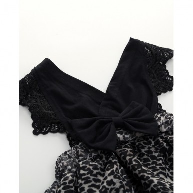 Black Cheeta print girls frock - baby dress 