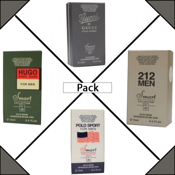 Pack of 4 Pocket Perfumes for Men