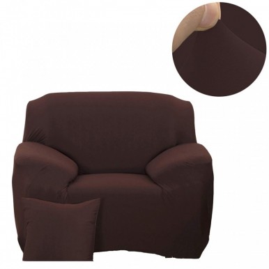 5 seater Fitted Sofa Cover Standard Size in Dark Brown Color