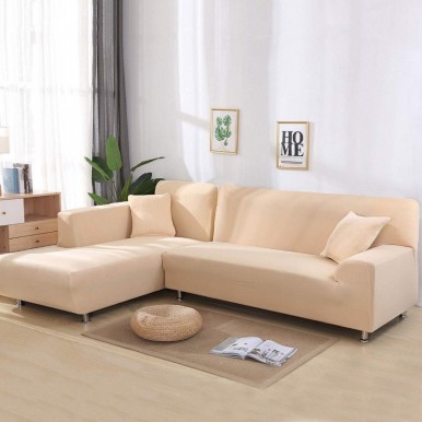 L-shape Sofa Fitted Cover 3-3 (Standard Size in Camel Color)