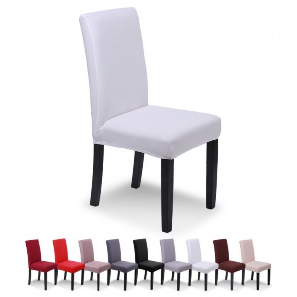 Dining Chair Covers- Pack of 6- White