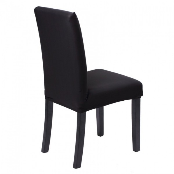 Dining Chair Covers Pack of 6 Black Buyon.pk