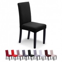Dining Chair Covers- Pack of 6- Black