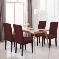 Pack of 6- Dining Room Chair Covers for Without Arms Chairs