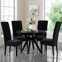 black Dining Room Chair Covers for without arms (Bundle of 6)