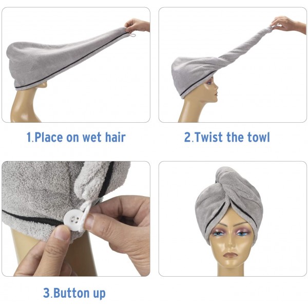 Hair Wrap Towel Cap Towel Buy 1 get 1 Free Buyon.pk