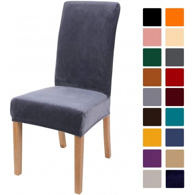 Velvet Stretch Chair Covers Stretchable Spandex Dining Chair