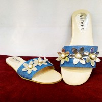Blue Color Ladies Flat Slippers