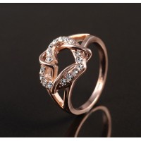 18K Gold Plated Heart Ring For Her