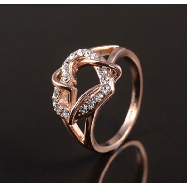 18K Gold Plated Heart Ring For Her