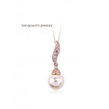  Imitation Pearl Rose Gold Colour Pendant for Her