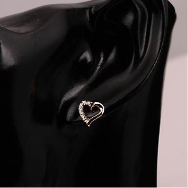 Hollow Heart 18K Rose Gold Plated Earring For Her