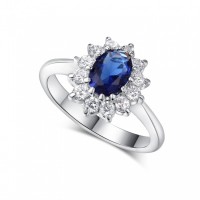 Italina Brand Princess Sapphire Jewellery Ring For Her