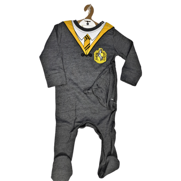 Licensed Harry Potter Kids Romper Baby Grow with Hat Hufflepuff