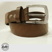 Leather belt for men - Ladder Print