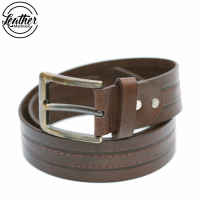 Men Leather Belt in Brown Color