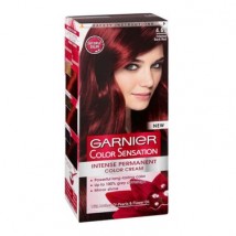 Garnier color sensation intense permanent hair cream 4.60 dark red shade 