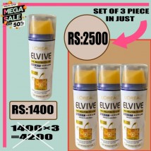 Set of 3 L'Oreal Paris Elvive re nutrition night hair serum 