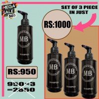 Set of 3 Mandarin and clary bags shampoo in 180 ml 