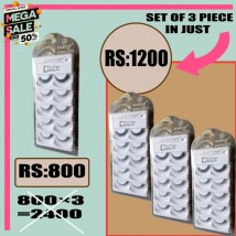 Set of 3 Maroof eyelashes paír of 5 with glue